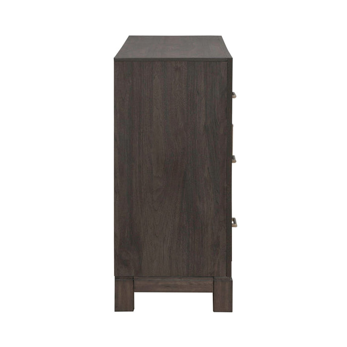 Modern Edge 2 Door 6 Drawer Dresser in Caffe - Discount Furniture World (Burlington,NC)