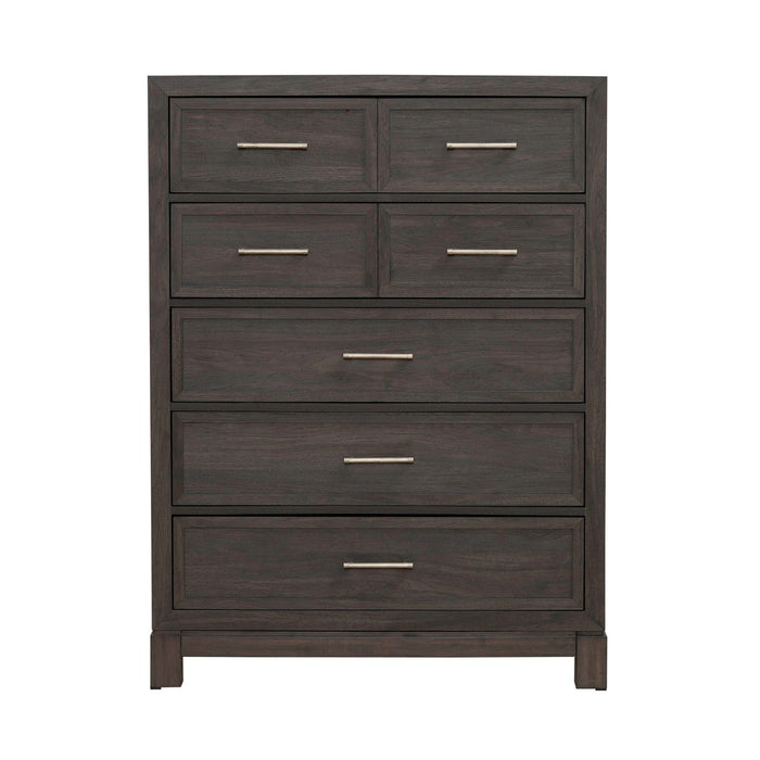 Modern Edge 5 Drawer Chest in Caffe image