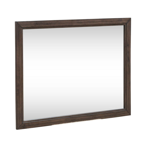 Modern Edge Landscape Mirror in Caffe - Discount Furniture World (Burlington,NC)