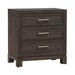 Modern Edge Nightstand w/ Charging Station in Caffe image