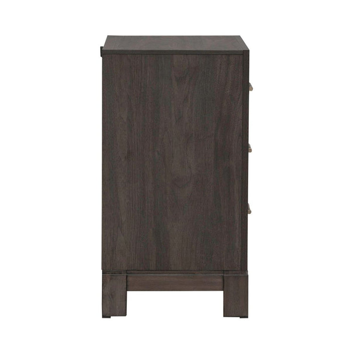 Liberty Furniture Modern Edge Nightstand w/ Charging Station in Caffe
