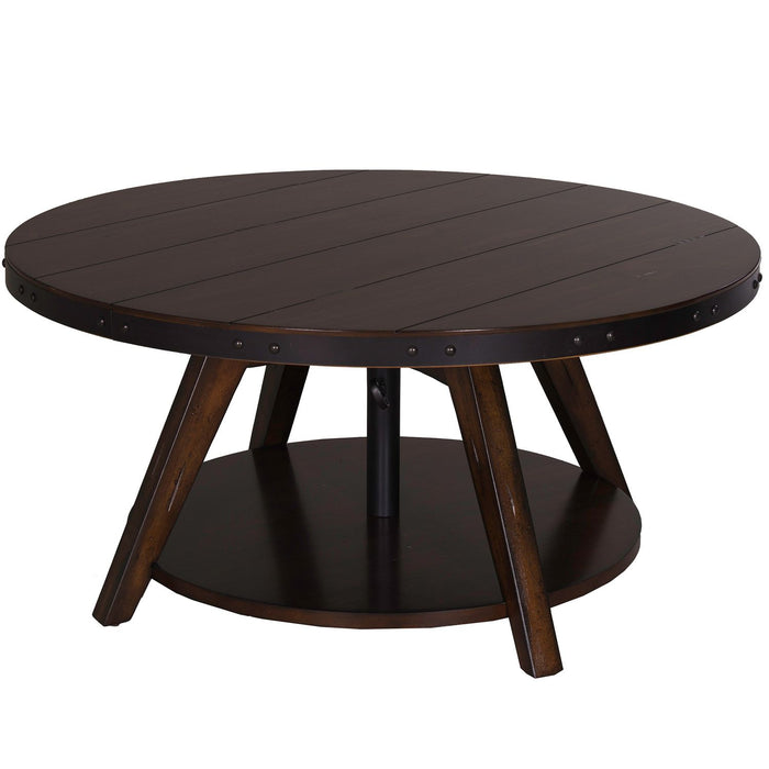 Aspen Skies Motion Cocktail Table in Russet Brown - Discount Furniture World (Burlington,NC)