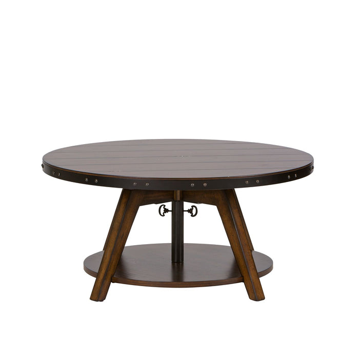 Aspen Skies Motion Cocktail Table in Russet Brown - Discount Furniture World (Burlington,NC)