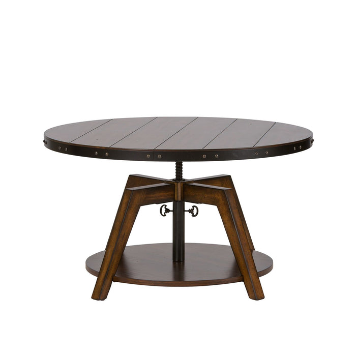 Aspen Skies Motion Cocktail Table in Russet Brown - Discount Furniture World (Burlington,NC)