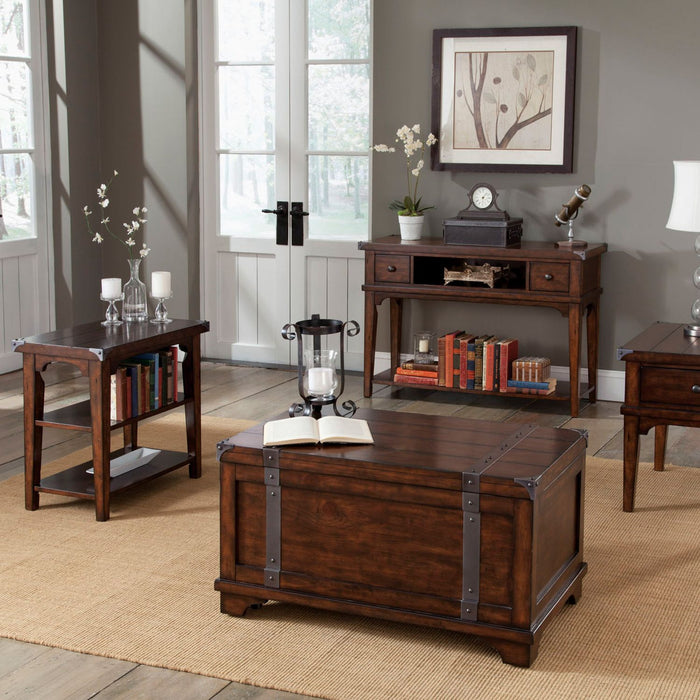 Aspen Skies End Table in Russet Brown - Discount Furniture World (Burlington,NC)