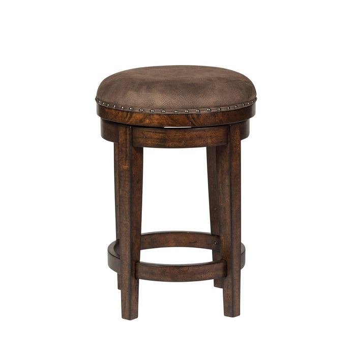 Aspen Skies Swivel Barstool in Russet Brown - Discount Furniture World (Burlington,NC)
