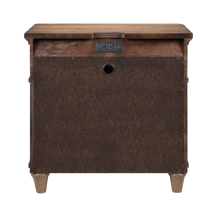 Harrison Heights Nightstand w/ Charging Station - Discount Furniture World (Burlington,NC)