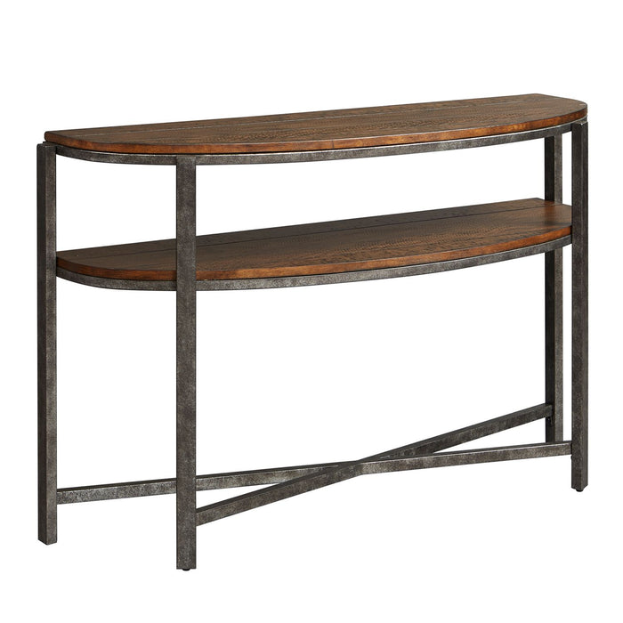 Breckinridge Demilune Sofa Table in Mahogany - Discount Furniture World (Burlington,NC)