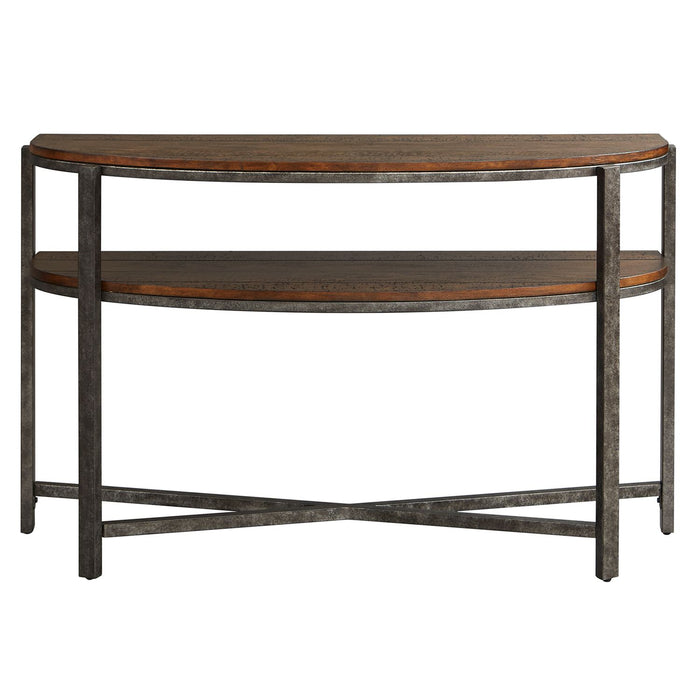 Breckinridge Demilune Sofa Table in Mahogany - Discount Furniture World (Burlington,NC)