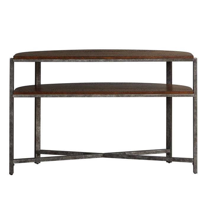 Breckinridge Demilune Sofa Table in Mahogany - Discount Furniture World (Burlington,NC)