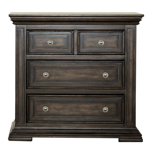 Liberty Furniture Big Valley Bedside Chest w/ Charging Station in Brownstone image