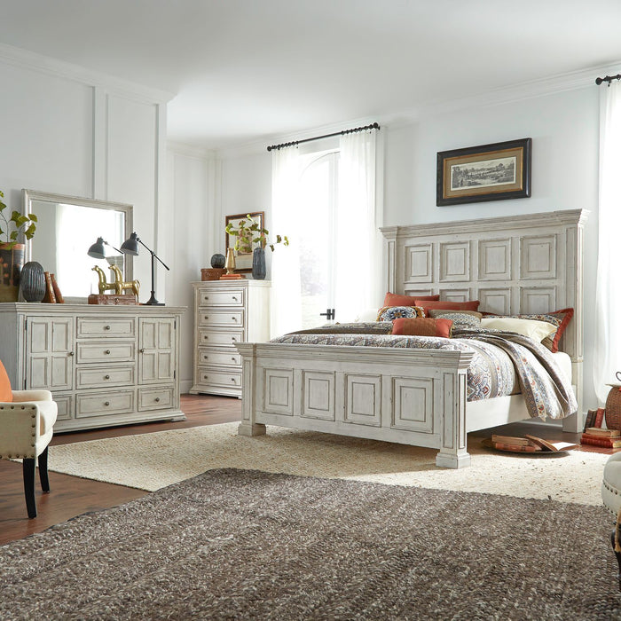 Big Valley King Panel Bed, Dresser & Mirror, Chest image