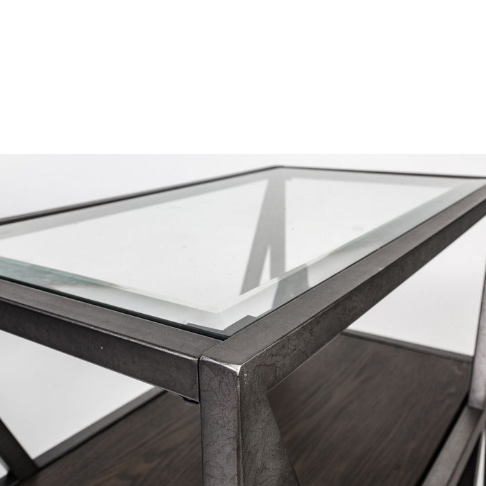 Arista Rectangular Cocktail Table in Cobblestone Brown - Discount Furniture World (Burlington,NC)