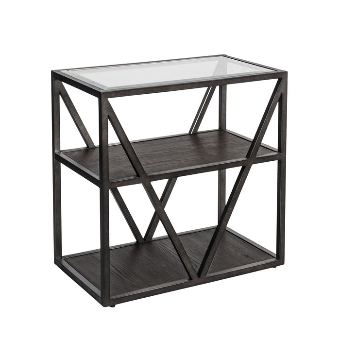 Arista Chair Side Table in Cobblestone Brown - Discount Furniture World (Burlington,NC)