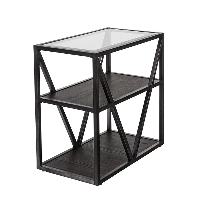 Arista Chair Side Table in Cobblestone Brown - Discount Furniture World (Burlington,NC)