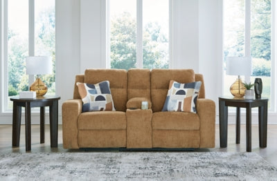 Kanlow Reclining Loveseat with Console - Discount Furniture World (Burlington,NC)