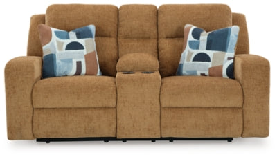 Kanlow Reclining Loveseat with Console - Discount Furniture World (Burlington,NC)