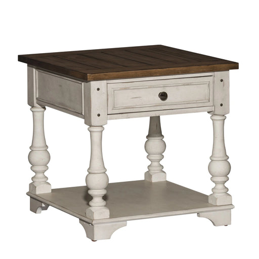 Morgan Creek End Table in Antique White image