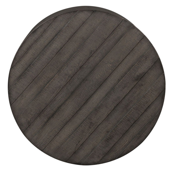 Modern Farmhouse Drum Cocktail Table - Discount Furniture World (Burlington,NC)