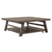 Modern Farmhouse Oversized Square Cocktail Table - Discount Furniture World (Burlington,NC)