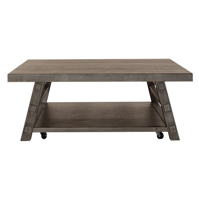 Liberty Furniture Modern Farmhouse Cocktail Table in Brown image