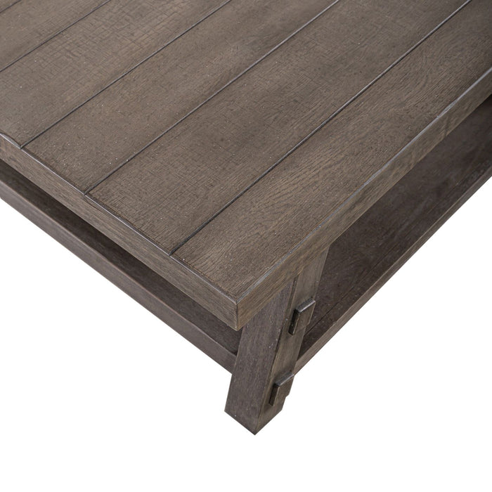 Modern Farmhouse Oversized Square Cocktail Table - Discount Furniture World (Burlington,NC)