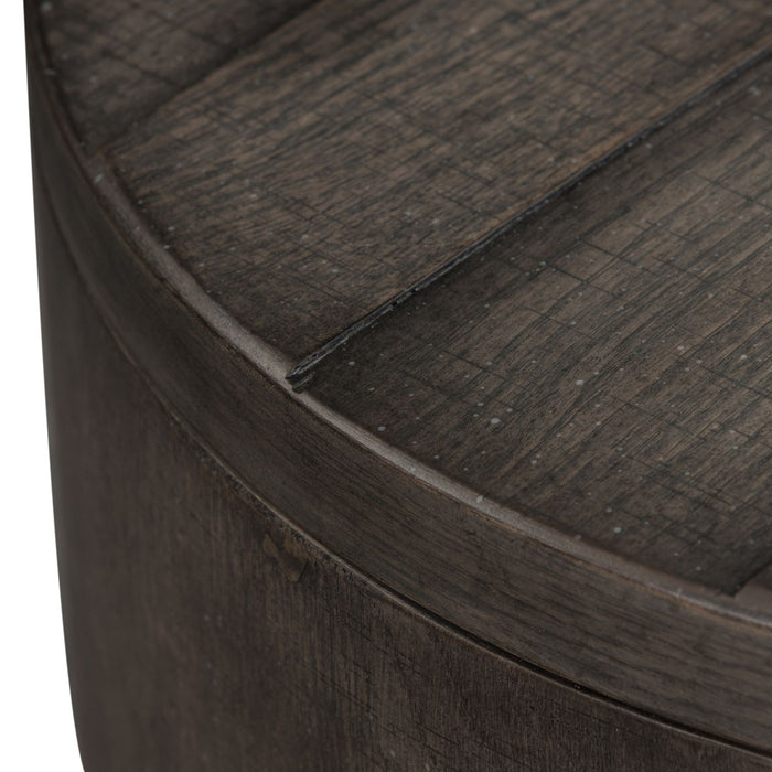 Modern Farmhouse Drum End Table