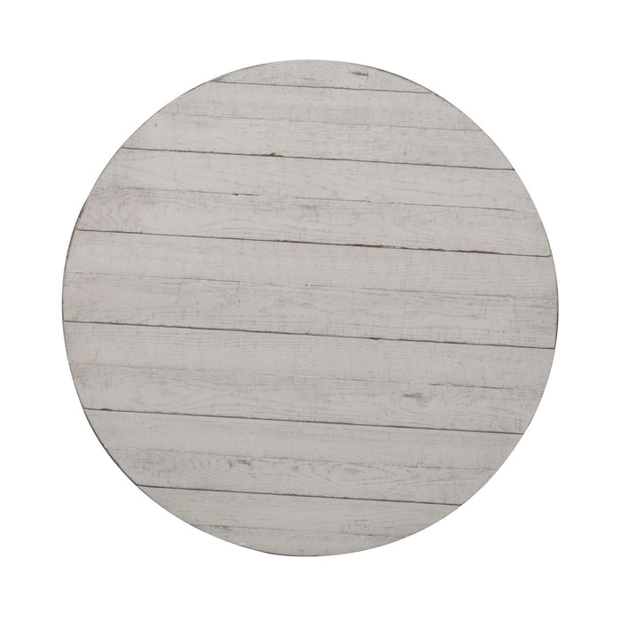 Modern Farmhouse Drum Cocktail Table - Discount Furniture World (Burlington,NC)
