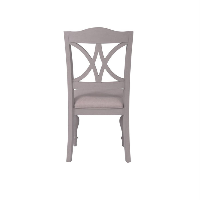 Liberty Furniture Summer House Slat Back Side Chair (RTA) in Dove Grey (Set of 2)