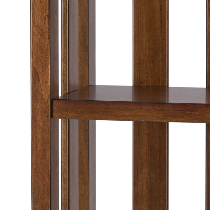 Arlington House Open Bookcase in Cobblestone Brown - Discount Furniture World (Burlington,NC)