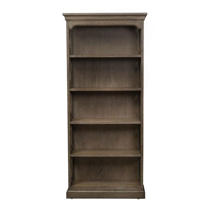 Simply Elegant Bookcase in Heathered Taupe - Discount Furniture World (Burlington,NC)