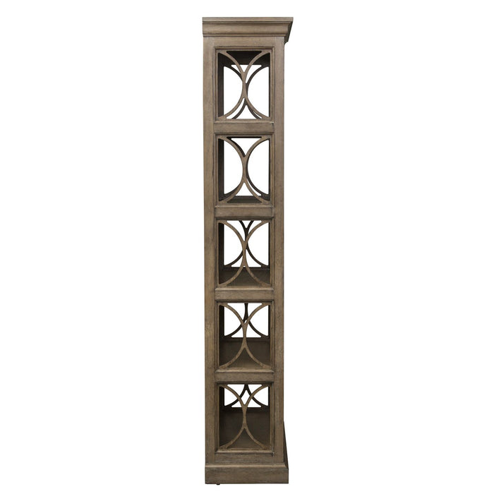 Simply Elegant Bookcase in Heathered Taupe - Discount Furniture World (Burlington,NC)
