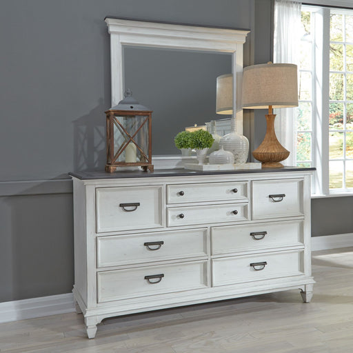 Allyson Park Queen Panel Bed, Dresser & Mirror - Discount Furniture World (Burlington,NC)