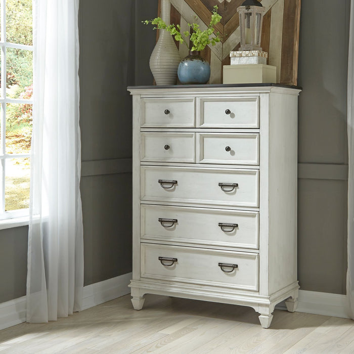 Allyson Park Queen Panel Bed, Dresser & Mirror, Chest, Night Stand - Discount Furniture World (Burlington,NC)