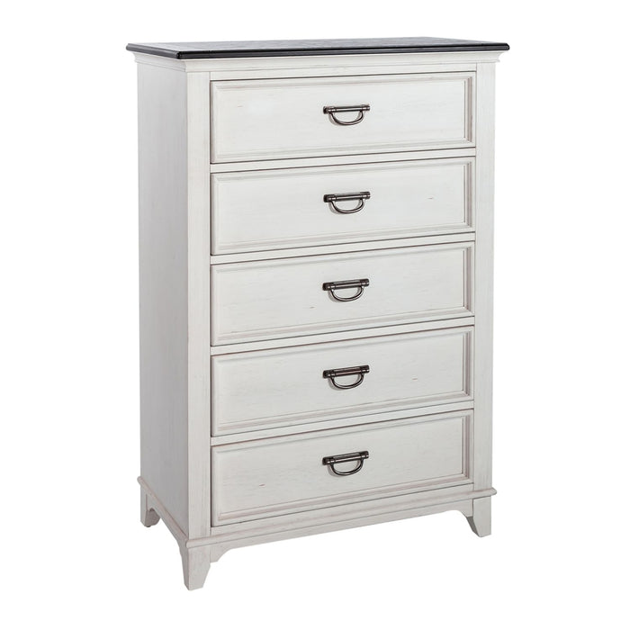 Allyson Park 5 Drawer Chest - Discount Furniture World (Burlington,NC)