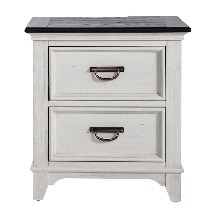 Allyson Park 2 Drawer Nightstand with Charging Station in White image