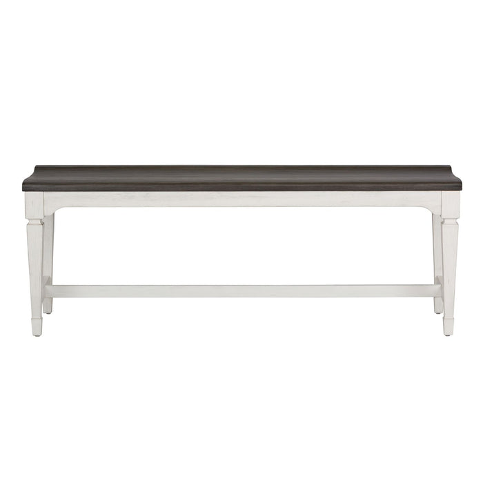 Allyson Park Wood Seat Bench in Wirebrushed White - Discount Furniture World (Burlington,NC)