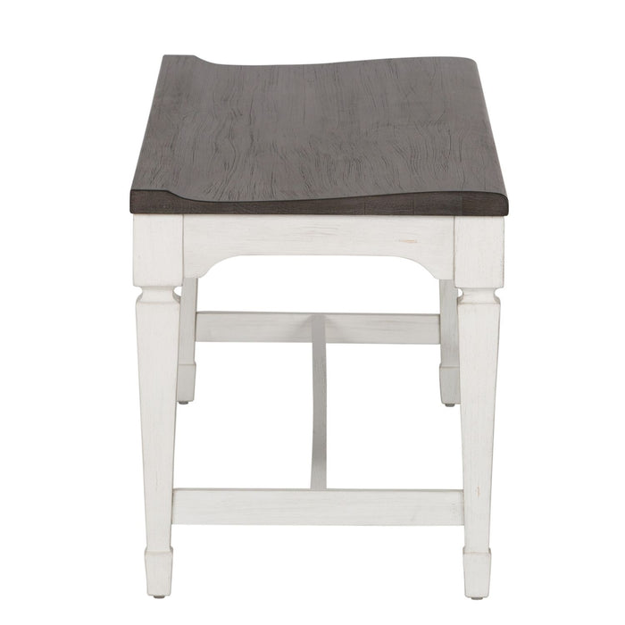 Allyson Park Wood Seat Bench in Wirebrushed White - Discount Furniture World (Burlington,NC)