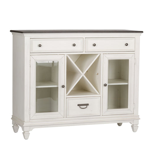 Allyson Park Buffet in White with Charcoal - Discount Furniture World (Burlington,NC)