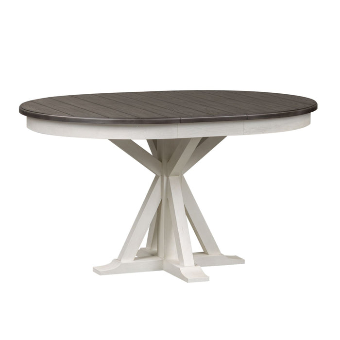 Allyson Park 5 Piece Pedestal Table Set - Discount Furniture World (Burlington,NC)