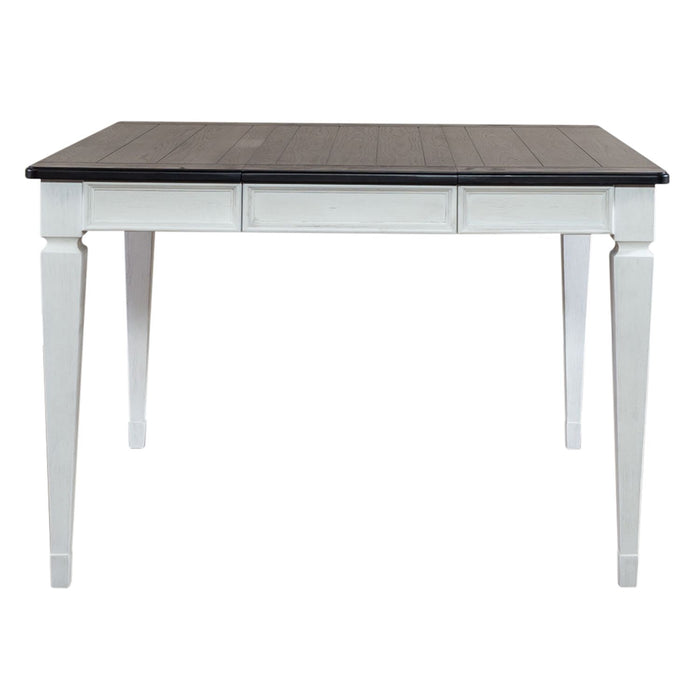 Allyson Park Pedestal Counter Height Leg Table in Wirebrushed White image