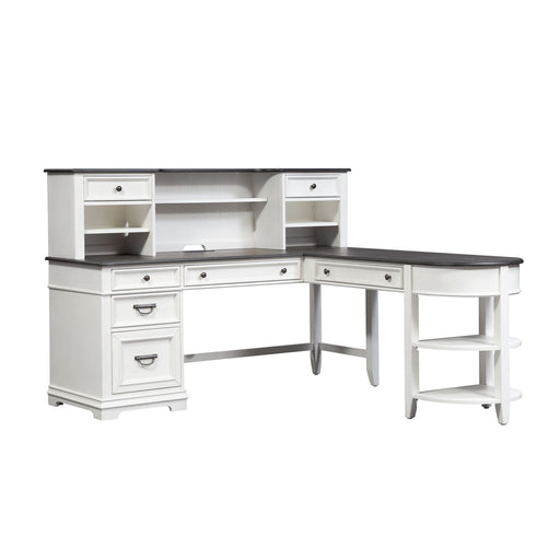 Allyson Park L Shaped Desk Set - Discount Furniture World (Burlington,NC)