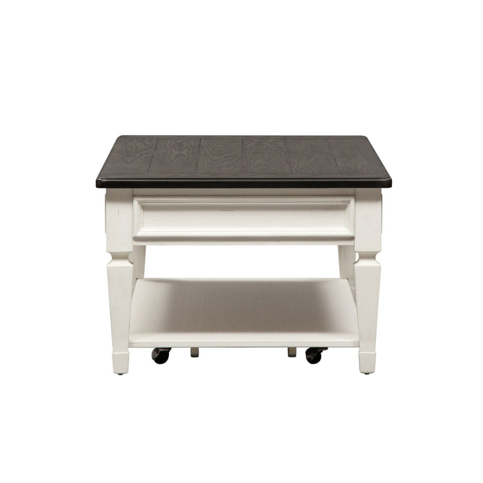 Allyson Park Rectangular Cocktail Table in Wirebrushed White - Discount Furniture World (Burlington,NC)