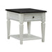 Allyson Park Drawer End Table in Wirebrushed White - Discount Furniture World (Burlington,NC)