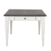 Allyson Park Rectangular Leg Table in White with Charcoal image
