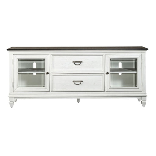 Liberty Furniture Allyson Park Entertainment TV Stand in Wirebrushed White image