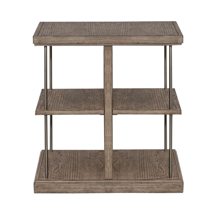 City Scape End Table in White Oak Veneers - Discount Furniture World (Burlington,NC)
