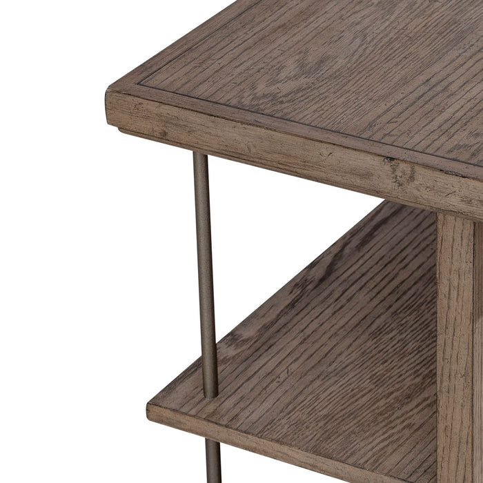 City Scape End Table in White Oak Veneers - Discount Furniture World (Burlington,NC)