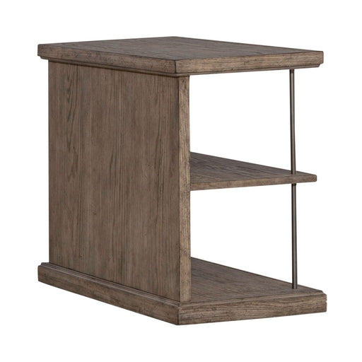 City Scape Chair Side Table in White Oak Veneers - Discount Furniture World (Burlington,NC)