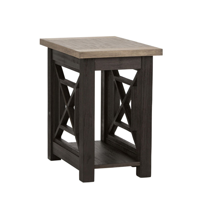 Heatherbrook Chair Side Table in Charcoal and Ash - Discount Furniture World (Burlington,NC)